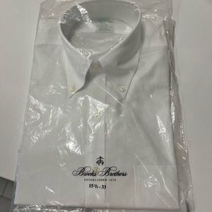 Brooks brothers white dress shirt - new with tags in plastic